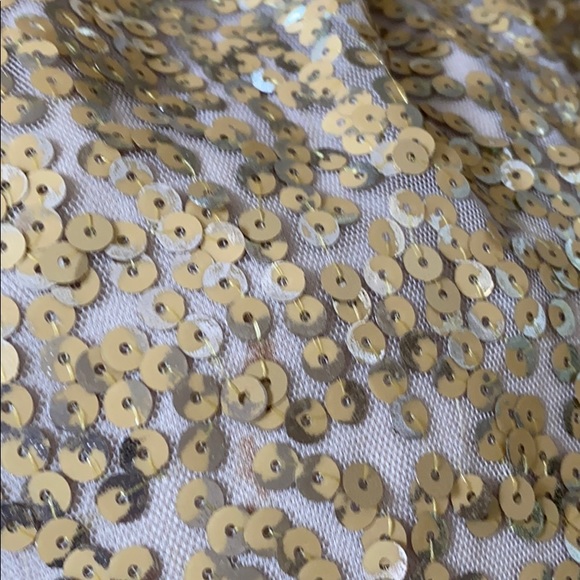 Strapless Gold Sequin Mini Dress - Picture 4 of 5